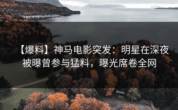 【爆料】神马电影突发：明星在深夜被曝曾参与猛料，曝光席卷全网