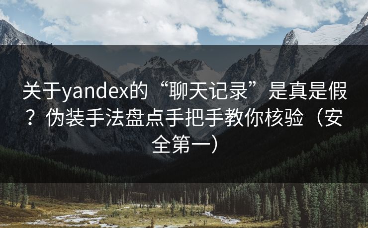 关于yandex的“聊天记录”是真是假？伪装手法盘点手把手教你核验（安全第一）